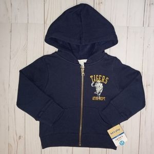 Carter's Baby Boy Navy Blue Fleece Jacket Full Zip Hooded Sweatshirt